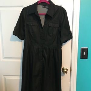 Dark Denim Button Down Dress